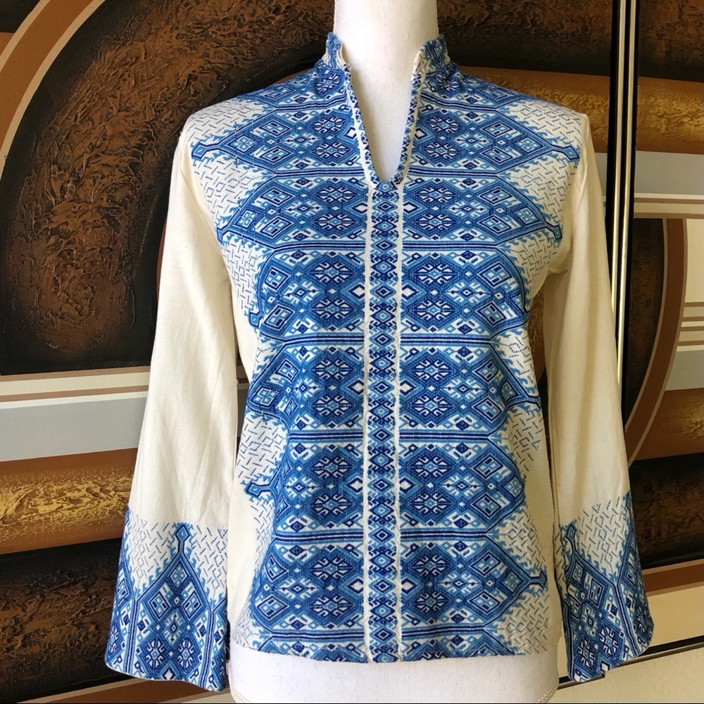 Vintage Greek Embroidered Top